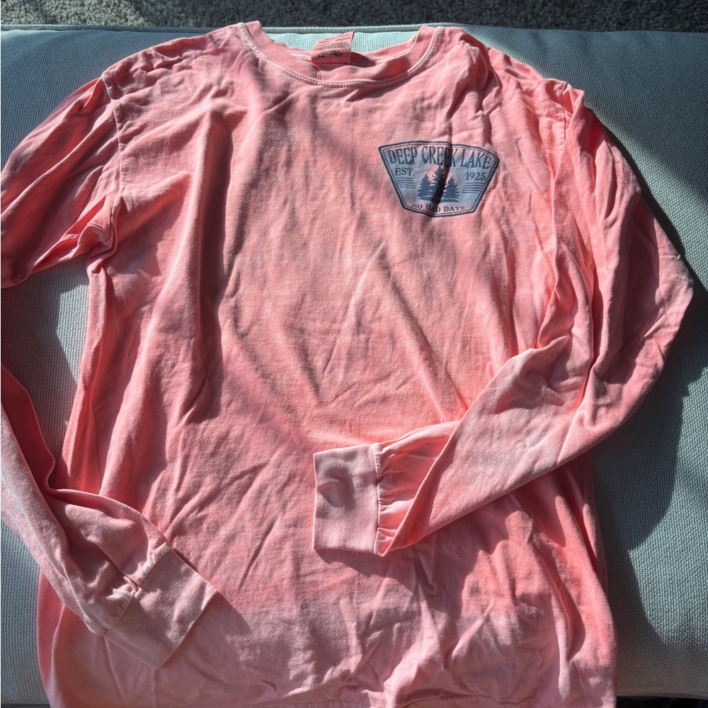 Pink Long Sleeve Deep Creek Lake Tee